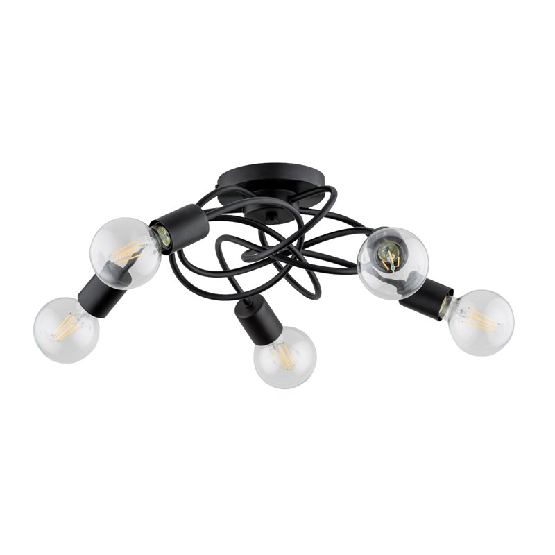 MAXIS CZARNA 5xE27 Alfa Lampa Sufitowa MAXIS CZARNA 5xE27 Alfa Lampa Sufitowa