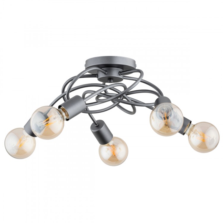 MAXIS SREBRNA 5xE27 Alfa Lampa Sufitowa 63199