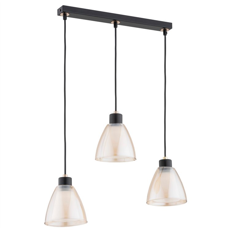 ANION CZARNA 3xE27 Alfa Lampa Wisząca