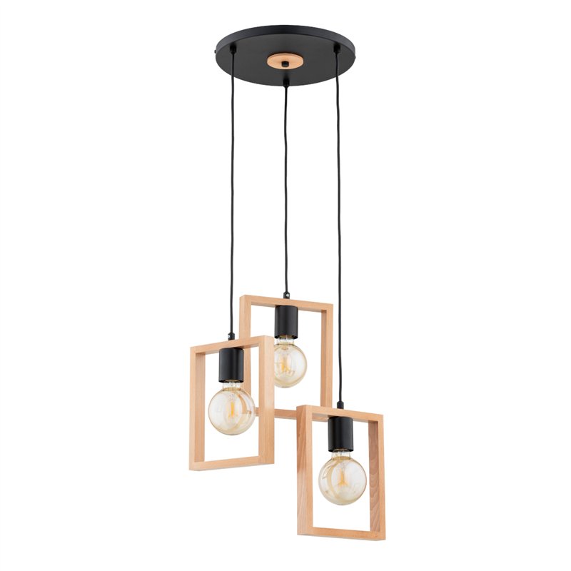 REZON DREWNIANA 3xE27 Alfa Lampa Wisząca REZON DREWNIANA 3xE27 Alfa Lampa Wisząca