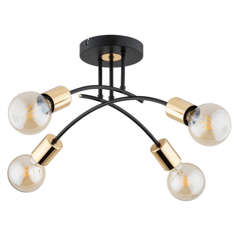 DANEL CZARNA 4xE27 Alfa Lampa Sufitowa DANEL CZARNA 4xE27 Alfa Lampa Sufitowa