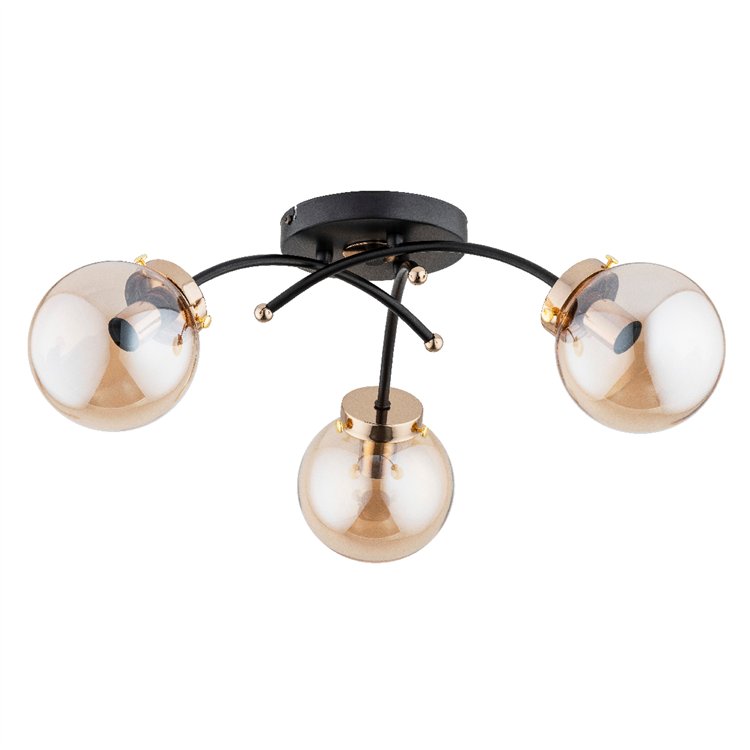 NATELLA CZARNA 3xE14 Alfa Lampa Sufitowa