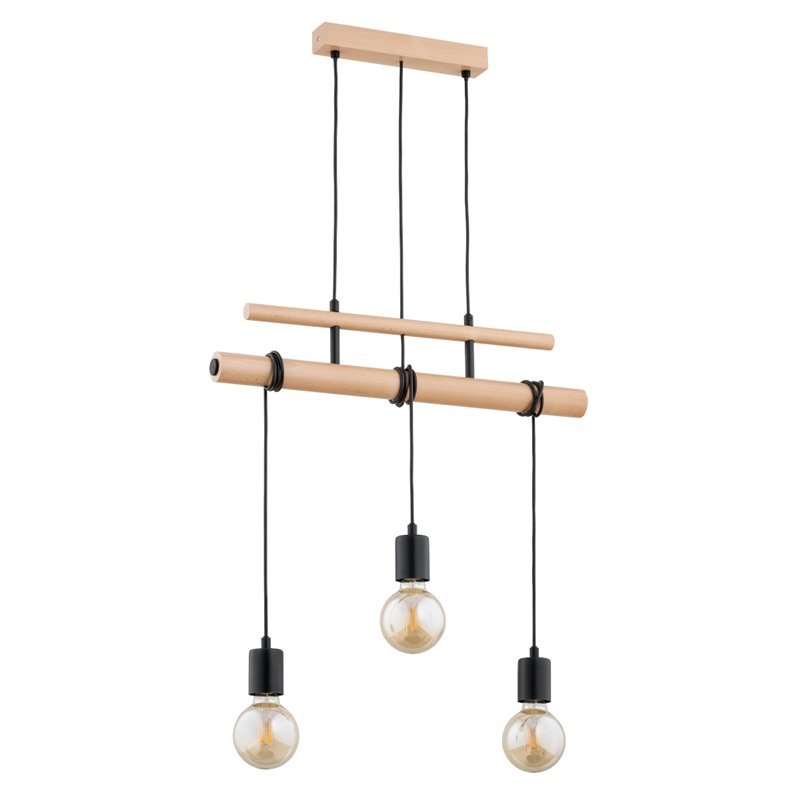 GENTO PRO DREWNIANA 3xE27 Alfa Lampa Wisząca GENTO PRO DREWNIANA 3xE27 Alfa Lampa Wisząca