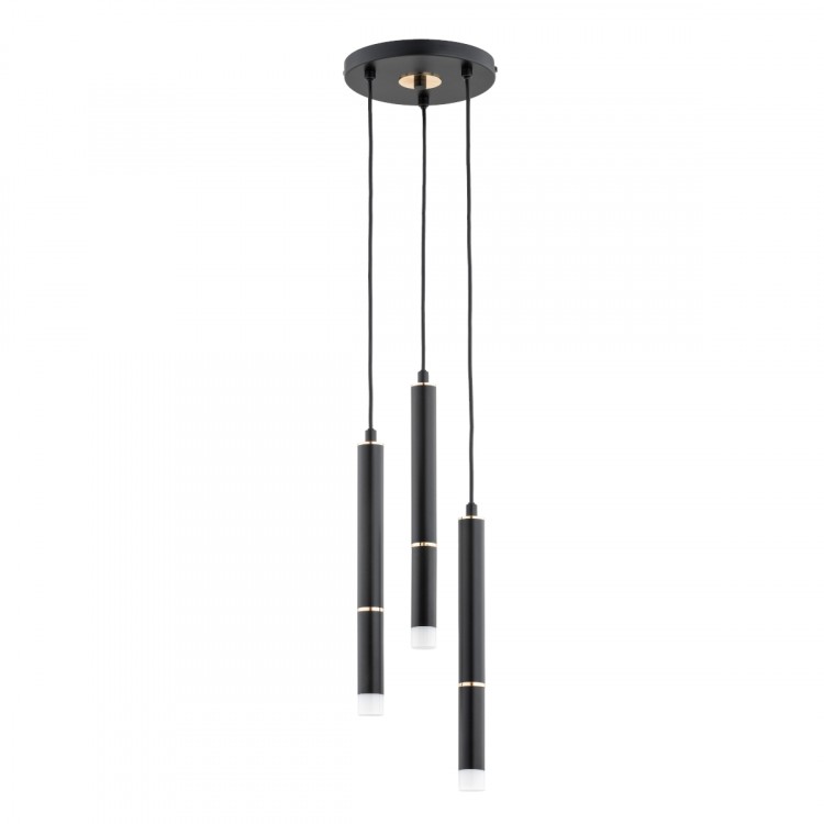 DERSO CZARNA & ZŁOTA 3xG9 Alfa Lampa Wisząca 62399