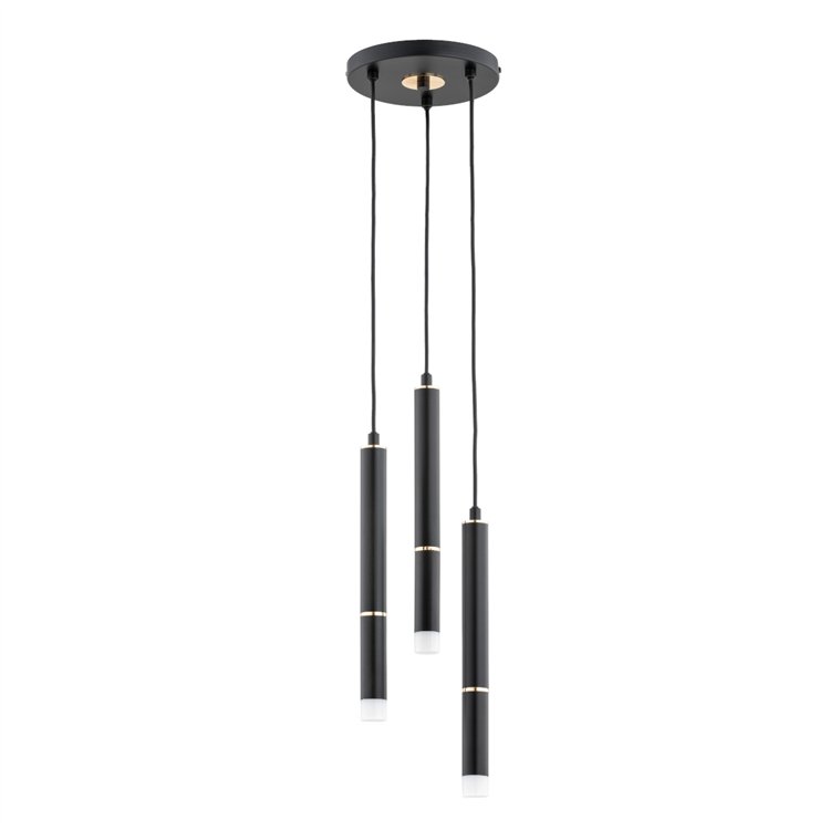DERSO CZARNA & ZŁOTA 3xG9 Alfa Lampa Wisząca