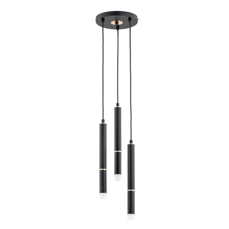 DERSO CZARNA & ZŁOTA 3xG9 Alfa Lampa Wisząca DERSO CZARNA & ZŁOTA 3xG9 Alfa Lampa Wisząca