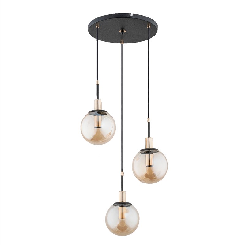 SEBIA CZARNA 3xE14 Alfa Lampa Wisząca SEBIA CZARNA 3xE14 Alfa Lampa Wisząca