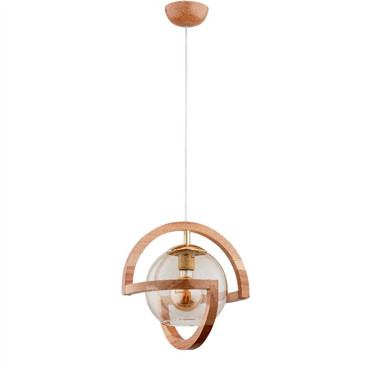 CABRIO DREWNIANA 1xE27 Alfa Lampa Wisząca