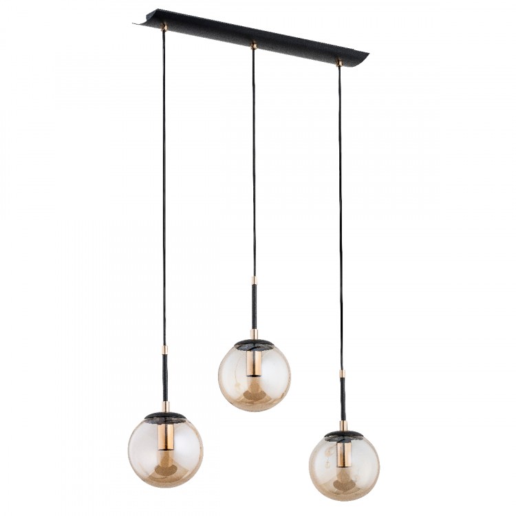 SEBIA CZARNA 3xE14 Alfa Lampa Wisząca 61063