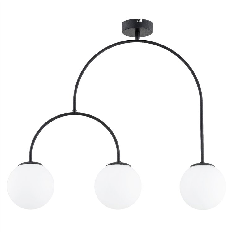 DILAR CZARNA & BIAŁA 3xE14 Alfa Lampa Sufitowa
