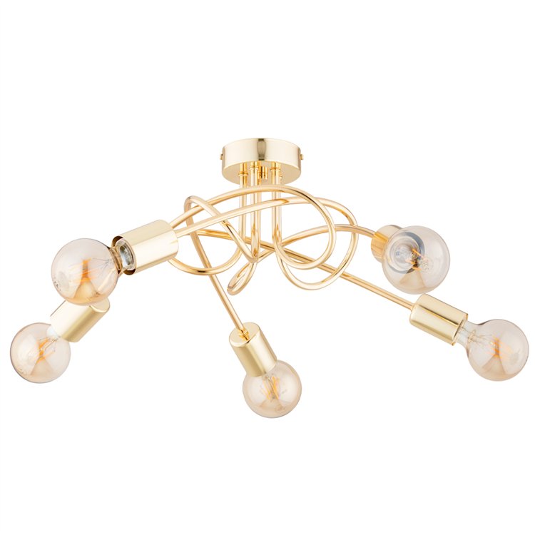DRAGO ZŁOTA 5xE27 Alfa Lampa Sufitowa