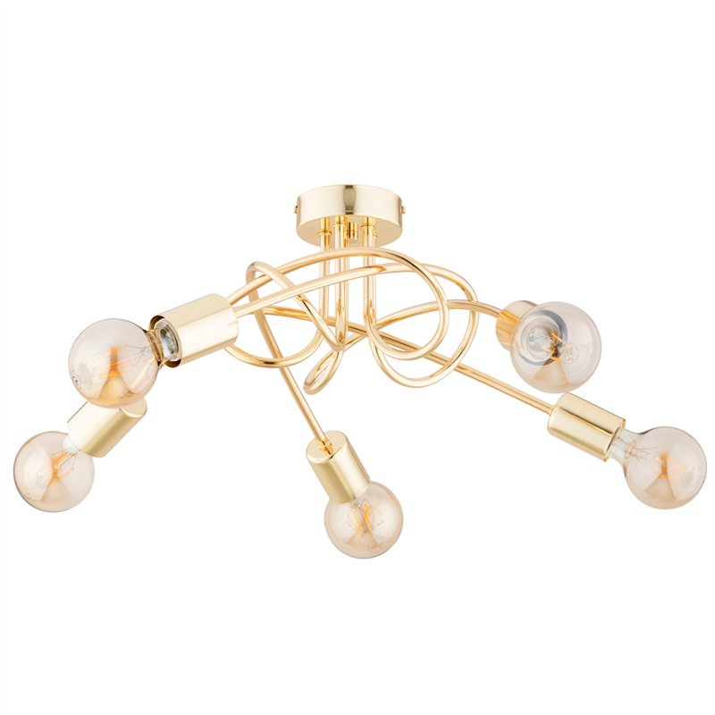 DRAGO ZŁOTA 5xE27 Alfa Lampa Sufitowa DRAGO ZŁOTA 5xE27 Alfa Lampa Sufitowa