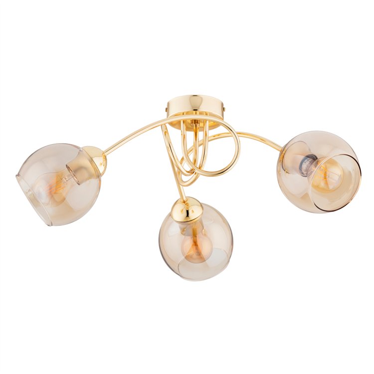 SEYLA ZŁOTA 3xE27 Alfa Lampa Sufitowa