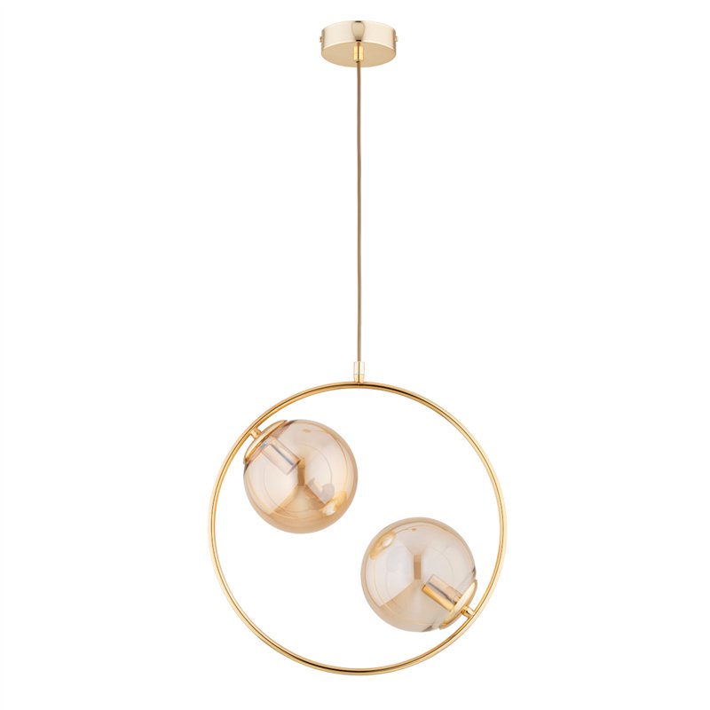 ADINO S 10 ZŁOTA 2xE14 Alfa Lampa Wisząca ADINO S 10 ZŁOTA 2xE14 Alfa Lampa Wisząca