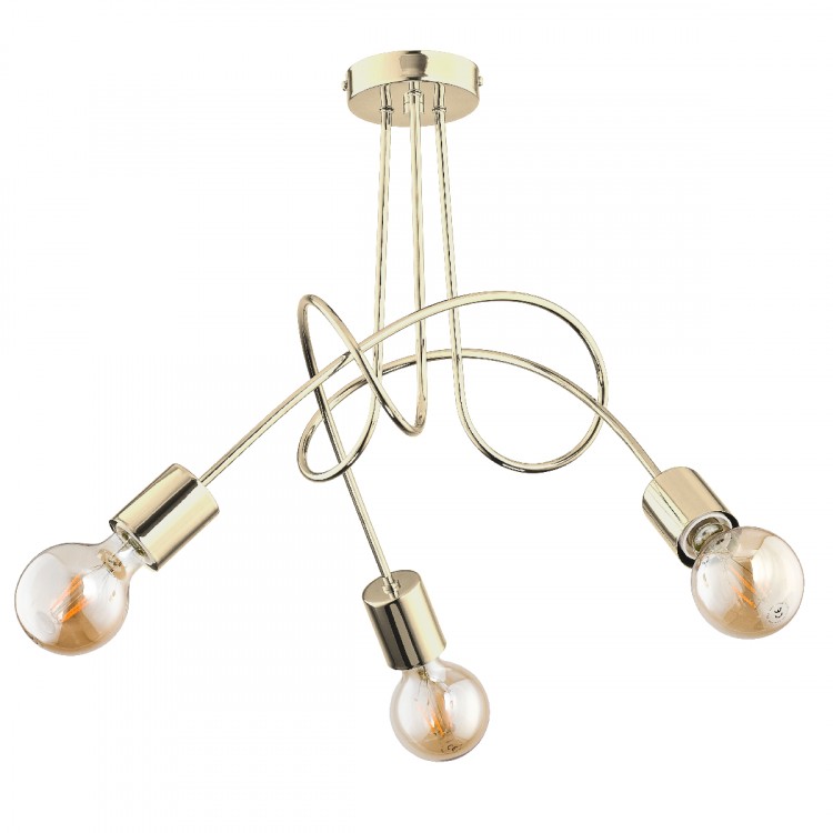 TANGO ZŁOTA 3xE27 Alfa Lampa Sufitowa 28313