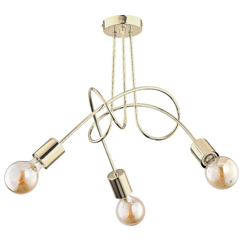 TANGO ZŁOTA 3xE27 Alfa Lampa Sufitowa TANGO ZŁOTA 3xE27 Alfa Lampa Sufitowa