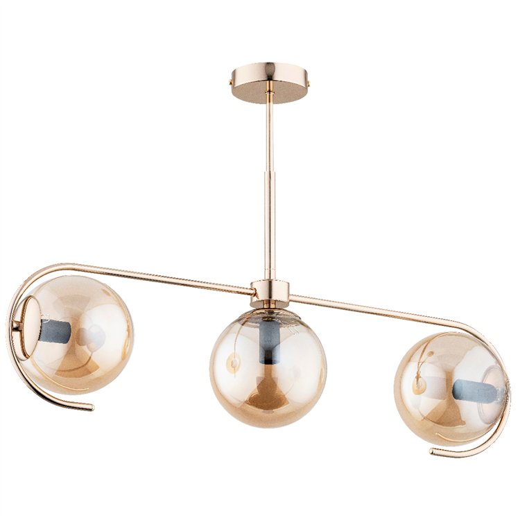 ASTANA ZŁOTA 3xE14 Alfa Lampa Sufitowa