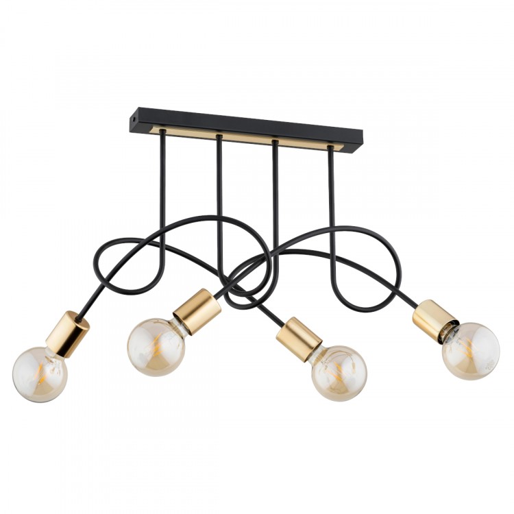 TANGO CZARNA 4xE27 Alfa Lampa Sufitowa 63155