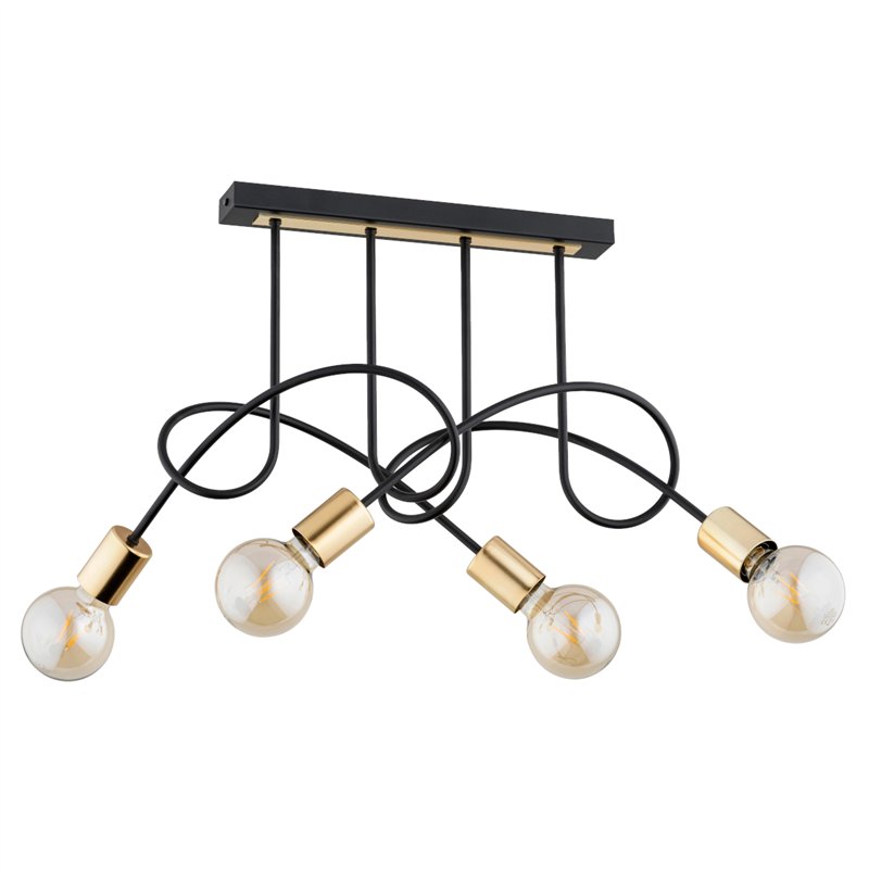 TANGO CZARNA 4xE27 Alfa Lampa Sufitowa TANGO CZARNA 4xE27 Alfa Lampa Sufitowa