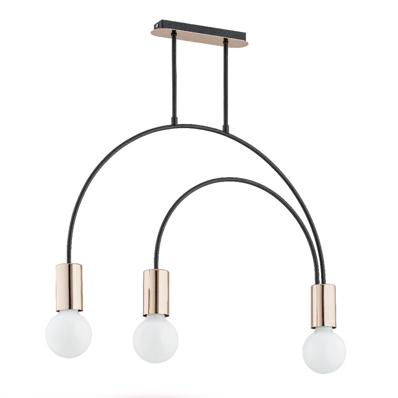 HARRY CZARNA 3xE27 Alfa Lampa Sufitowa HARRY CZARNA 3xE27 Alfa Lampa Sufitowa
