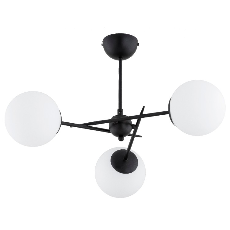 PRIMERY CZARNA & BIAŁA 3xE14 Alfa Lampa Sufitowa 62523