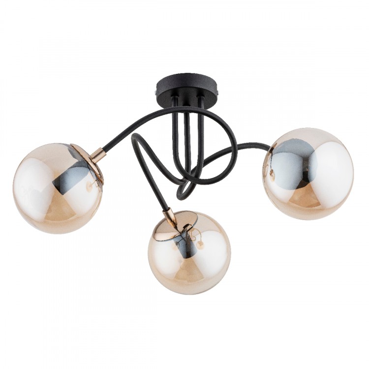 TECTUS CZARNA 3xE14 Alfa Lampa Sufitowa 63021