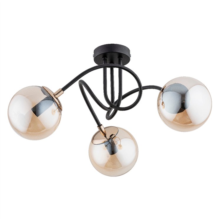 TECTUS CZARNA 3xE14 Alfa Lampa Sufitowa