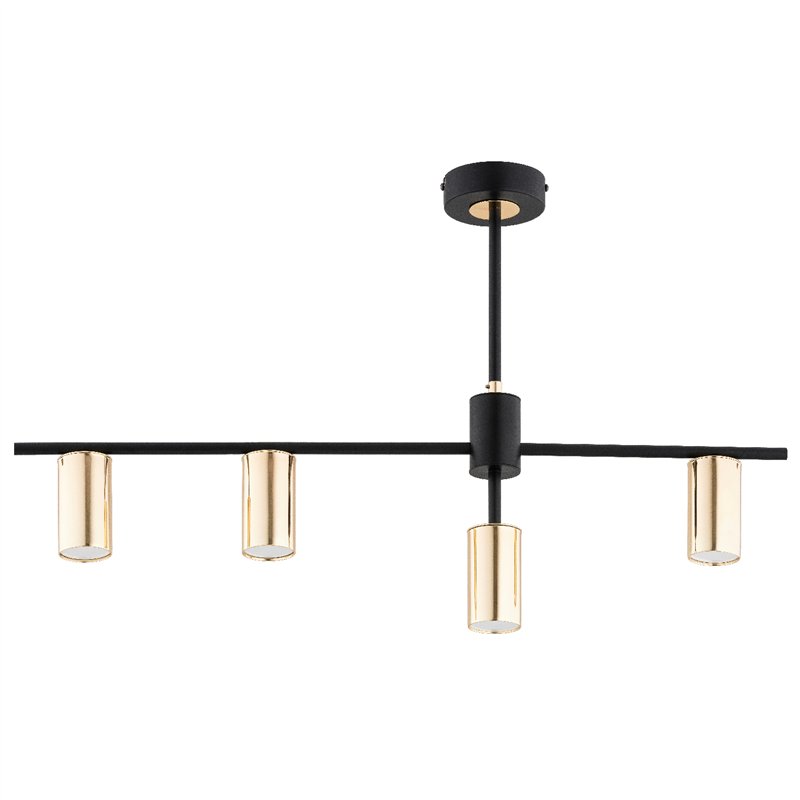 URSA CZARNA & ZŁOTA 4xGU10 Alfa Lampa Sufitowa URSA CZARNA & ZŁOTA 4xGU10 Alfa Lampa Sufitowa
