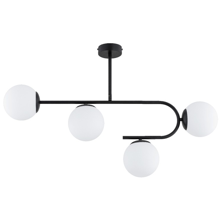 STELLAR CZARNA & BIAŁA 4xE14 Alfa Lampa Sufitowa 63311