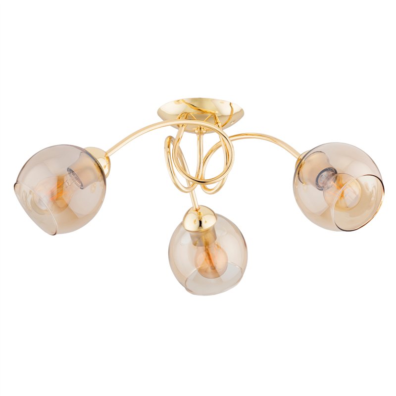 TEVI ZŁOTA 3xE27 Alfa Lampa Sufitowa TEVI ZŁOTA 3xE27 Alfa Lampa Sufitowa