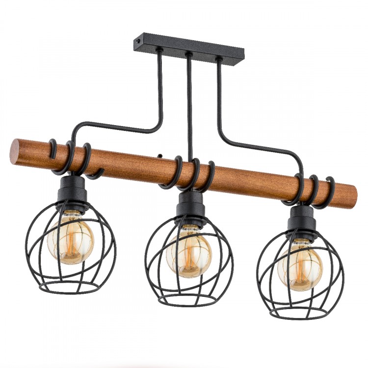 FIBIA DRATO DREWNIANA 3xE27 Alfa Lampa Sufitowa 62008