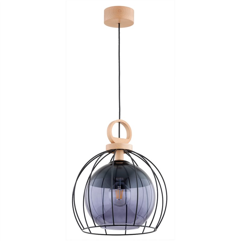 AVATAR DREWNIANA 1xE27 Alfa Lampa Wisząca AVATAR DREWNIANA 1xE27 Alfa Lampa Wisząca