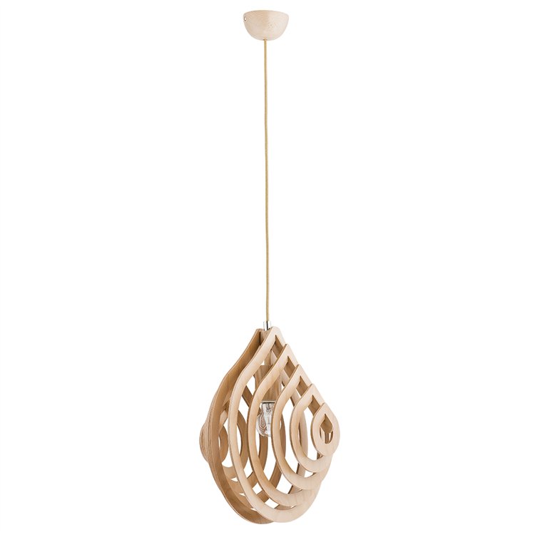 KARNAK DREWNIANA 1xE27 Alfa Lampa Wisząca