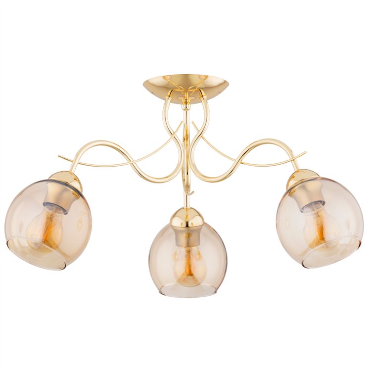 NARIA ZŁOTA 3xE27 Alfa Lampa Sufitowa