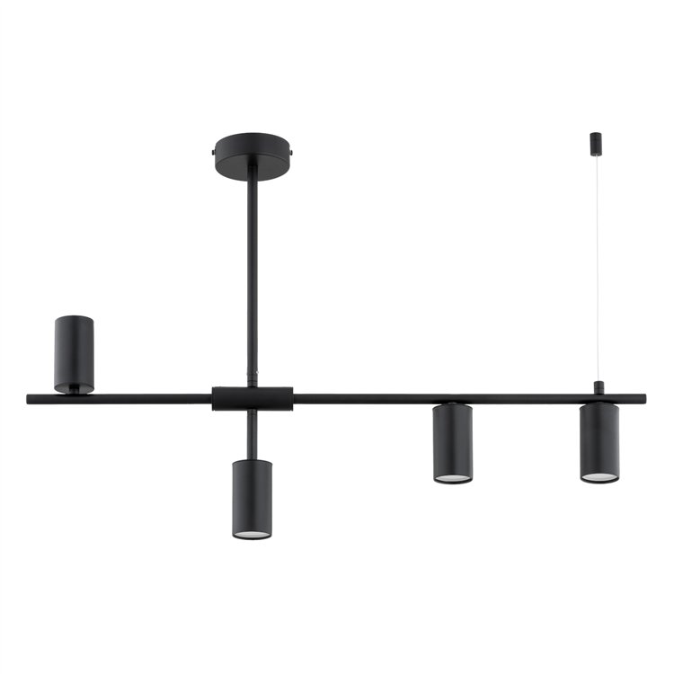 SAUR CZARNA 4xGU10 Alfa Lampa Sufitowa