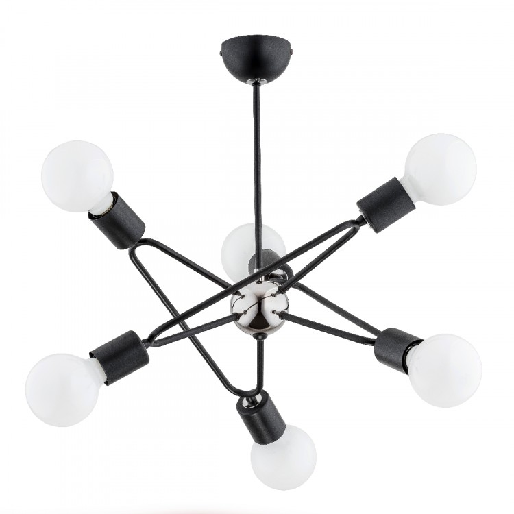 BARI CZARNA 6xE27 Alfa Lampa Sufitowa 27696