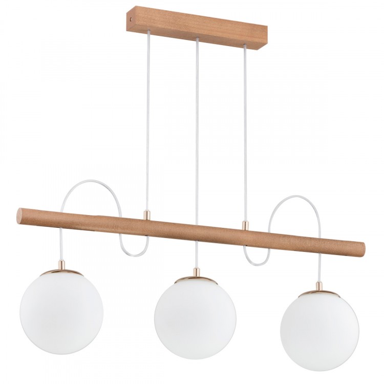 DINAR DREWNIANA 3xE14 Alfa Lampa Wisząca 62216