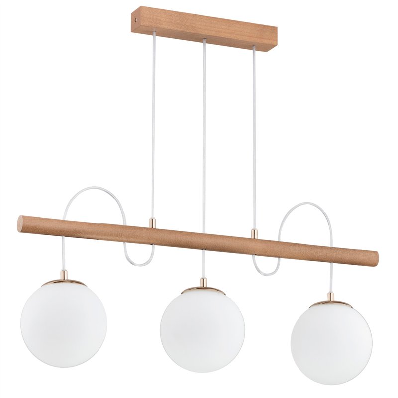 DINAR DREWNIANA 3xE14 Alfa Lampa Wisząca DINAR DREWNIANA 3xE14 Alfa Lampa Wisząca