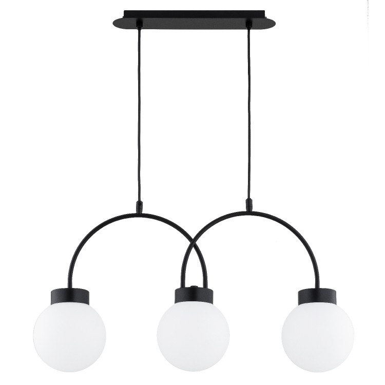DARSO CZARNA & BIAŁA 3xE14 Alfa Lampa Sufitowa 62498