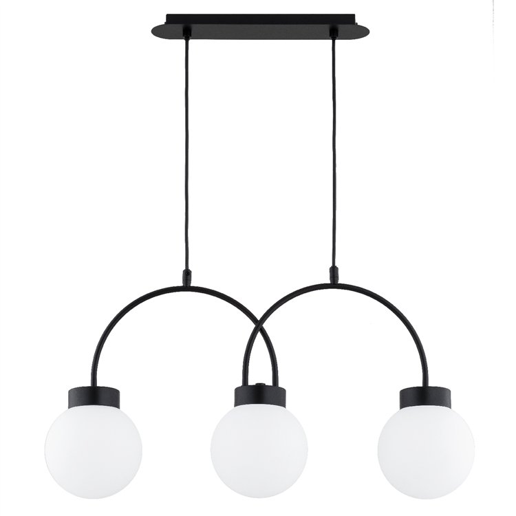 DARSO CZARNA & BIAŁA 3xE14 Alfa Lampa Sufitowa