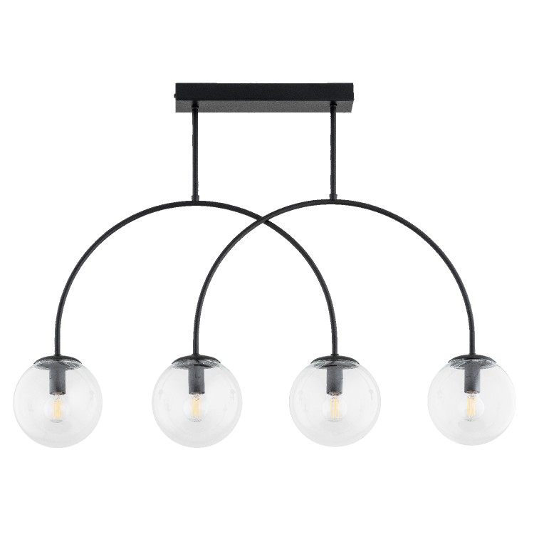 DILAR CZARNA 4xE14 Alfa Lampa Sufitowa 63293
