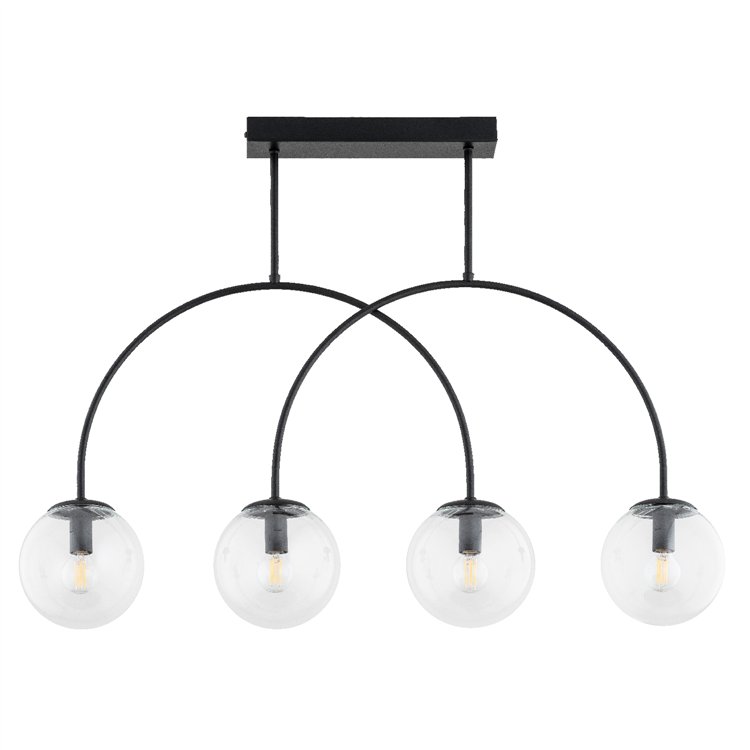 DILAR CZARNA 4xE14 Alfa Lampa Sufitowa