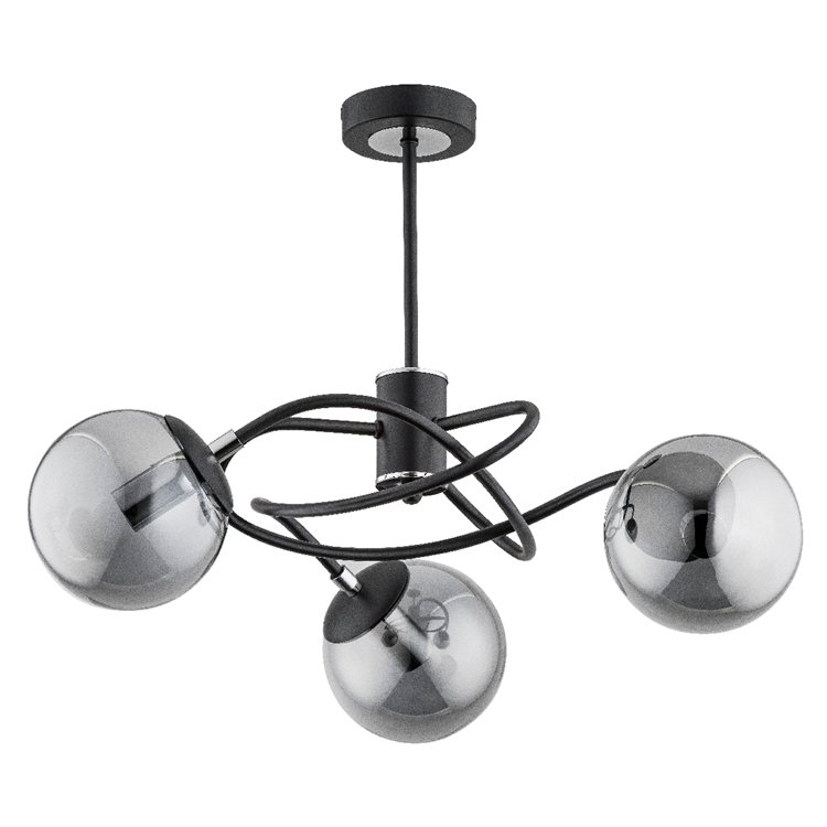 DOXA CZARNA 3xE14 Alfa Lampa Sufitowa