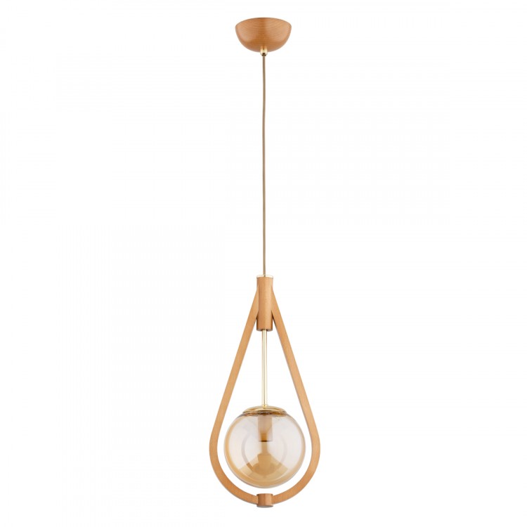 GOTA DREWNIANA 1xE27 Alfa Lampa Wisząca 61215