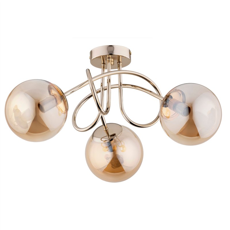 BANKO ZŁOTA 3xE14 Alfa Lampa Sufitowa BANKO ZŁOTA 3xE14 Alfa Lampa Sufitowa