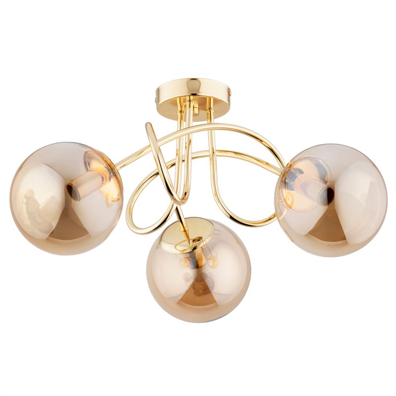 BANKO ZŁOTA 3xE14 Alfa Lampa Sufitowa BANKO ZŁOTA 3xE14 Alfa Lampa Sufitowa