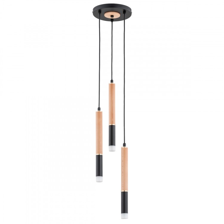 RODEO DREWNIANA 3xG9 Alfa Lampa Wisząca 62454