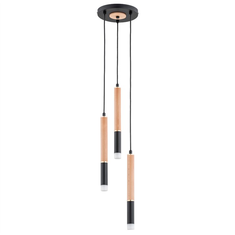 RODEO DREWNIANA 3xG9 Alfa Lampa Wisząca