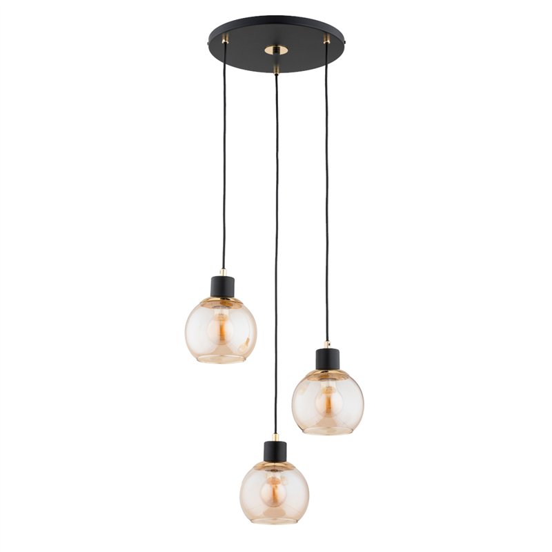 DERRO CZARNA & ZŁOTA 3xE27 Alfa Lampa Wisząca DERRO CZARNA & ZŁOTA 3xE27 Alfa Lampa Wisząca