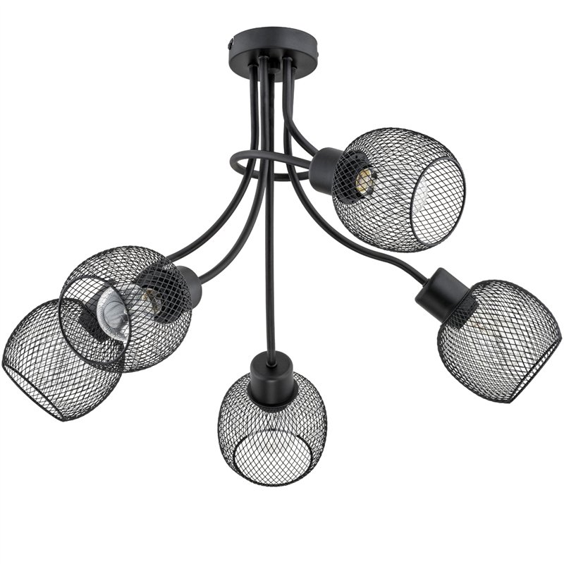 PLENA DUO CZARNA 5xE27 Alfa Lampa Sufitowa PLENA DUO CZARNA 5xE27 Alfa Lampa Sufitowa